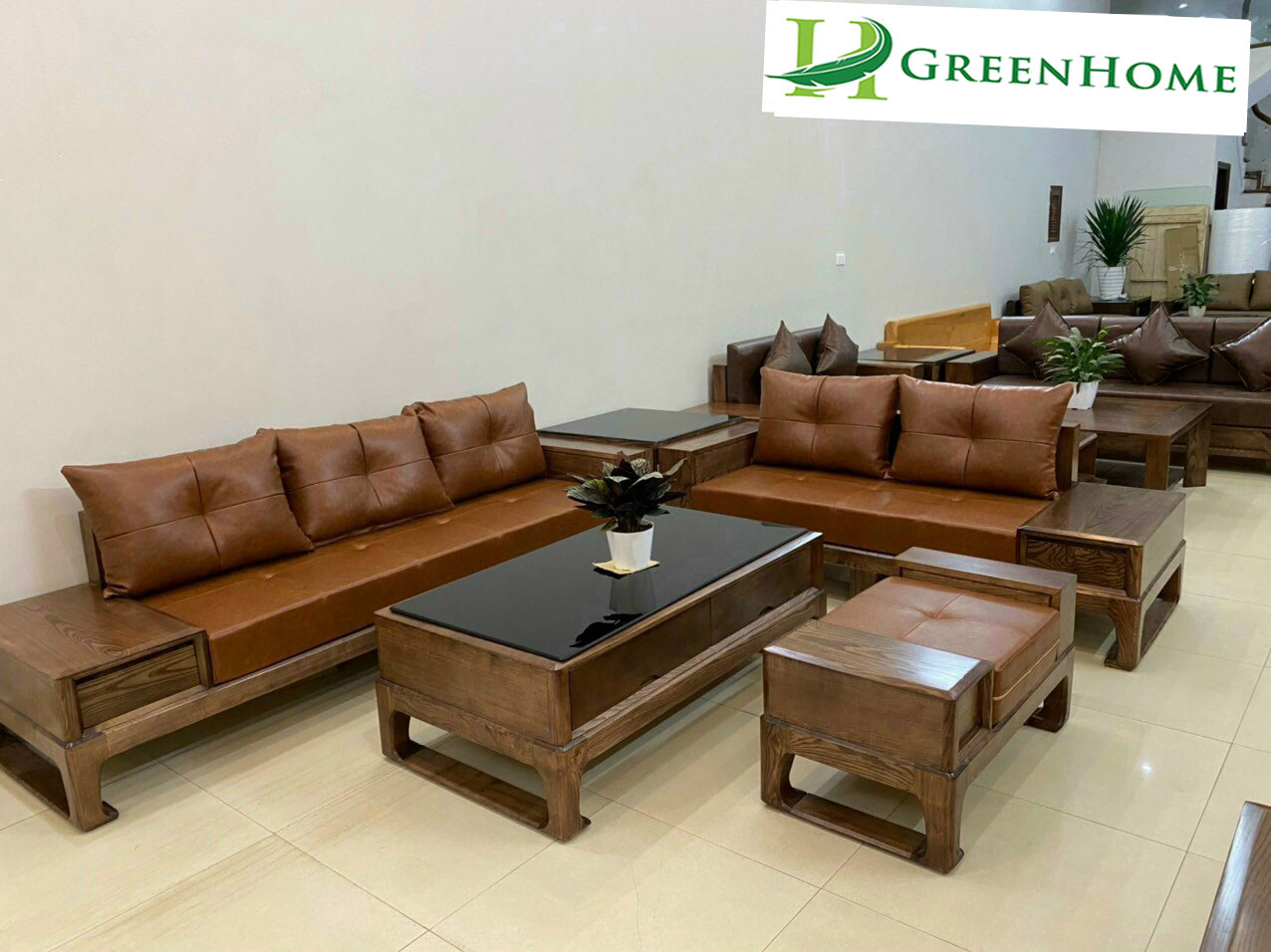 Sofa Gỗ Phòng Khách Cao Cấp SFTT12